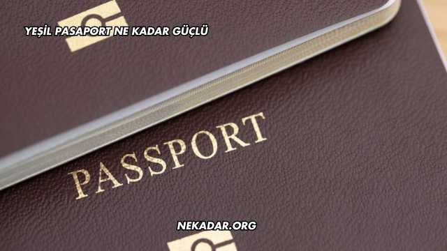 Yeşil Pasaport Ne Kadar Güçlü