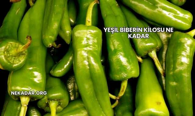 Yeşil Biberin Kilosu Ne Kadar