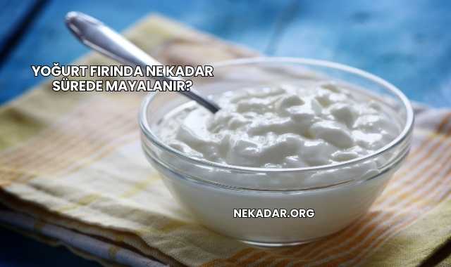 Yoğurt Fırında Ne Kadar Sürede Mayalanır?