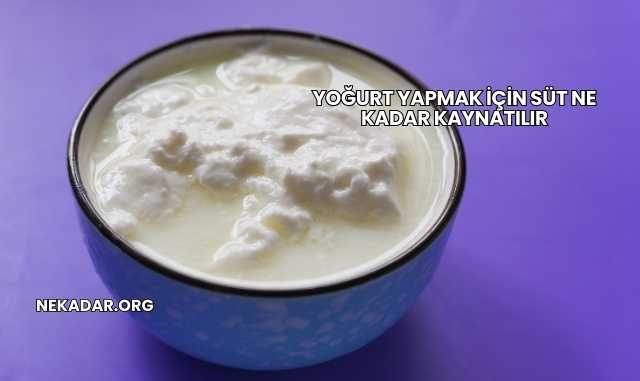 Yoğurt Yapmak İçin Süt Ne Kadar Kaynatılır