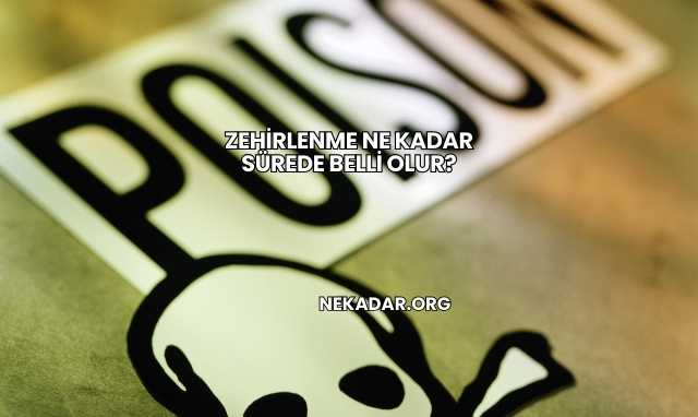 Zehirlenme Ne Kadar Sürede Belli Olur?