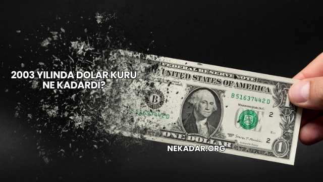 2003 Yılında Dolar Kuru Ne Kadardı?