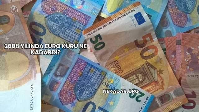 2008 Yılında Euro Kuru Ne Kadardı?