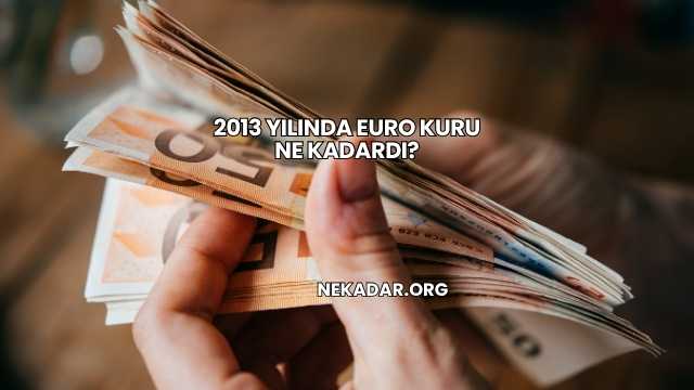 2013 Yılında Euro Kuru Ne Kadardı?