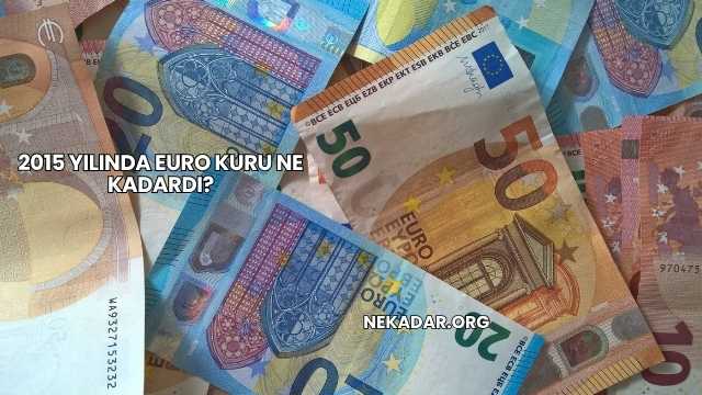 2015 Yılında Euro Kuru Ne Kadardı?