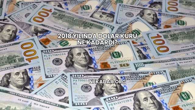 2018 Yılında Dolar Kuru Ne Kadardı?