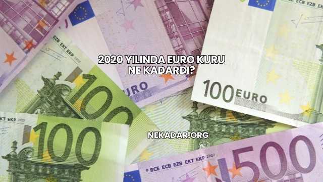 2020 Yılında Euro Kuru Ne Kadardı?