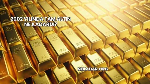 2002 Yılında Tam Altın Ne Kadardı?
